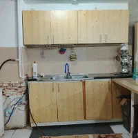 کابینت فلزی با هود سینگ واجاق گاز