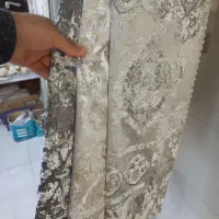 پرده مخمل پتینه نگین دار|پرده، رانر، رومیزی|اصفهان, خانه اصفهان|دیوار