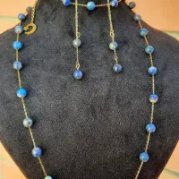 سرویس با سنگ طبیعی لاجورد فلورین گارنت