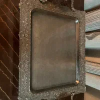 ۳ عدد سینی سیلور سطل و جای دستمال سیلور اصل