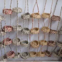 گلدان حصیری.آویز حصیری|صنایع دستی و سایر لوازم تزئینی|رشت, انصاری|دیوار