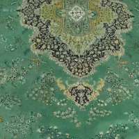 دو فرش ۱۲متری زمینه سبز و یک فرش ۶متری کرم|فرش|نشتارود, |دیوار