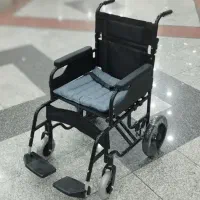ویلچر آلومینیومی چرخ ۱۲ اینچ با تشکچه دوبل طوسی