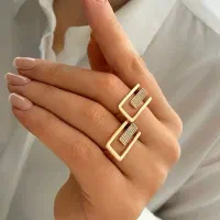 انگشتر شیک زنانه مشابه طلا|بدلیجات|تهران, پامنار|دیوار