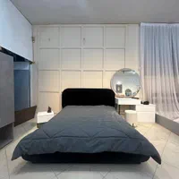 تخت پارچه‌ای مدرن خاص دراور پاتختی آینه قدی ارایش