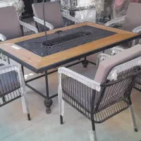 میز آتشدان و آتشدان مبلمان باغی طرح استخوان کد 999|صندلی و نیمکت|هشتگرد, طاووسیه|دیوار