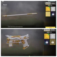 گلد و دایموند کردن گان و نایف ها