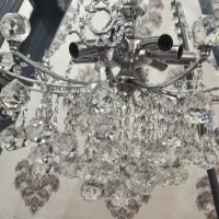 ۲ عدد لوستر کریستال آویز  ۱۲شاخه|لوستر و چراغ آویز|خرمشهر, |دیوار