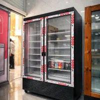 فریزر و یخچال ایستاده ویترینی دو درب عرض 120