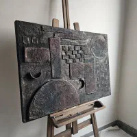 تابلو نقاشی مینیمال برجسته کار دست|تابلو، نقاشی، عکس|تهران, عباس‌آباد|دیوار