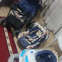 ست کالسکه و کریر و کمک مادر و رورووک|کالسکه و لوازم جانبی|مهاباد (آذربایجان غربی), |دیوار