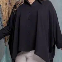 شومیز مجلسی مشکی نونو