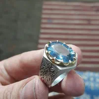 انگشتر نقره توپاز