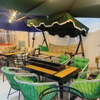 چتر۵۳ سایبان آرمین میزصندلی آلارین آتشدان