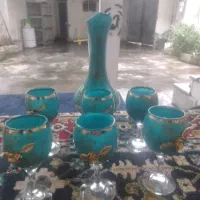 پارچ و لیوان لاجوردی دکوری