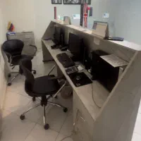 کانتر چوب ام دی اف طرح سنگ همراه با تمامی کشو