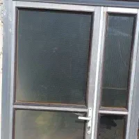 فروش در آلومینیومی دو لنگه در حد نو ابعاد 120در220|مصالح و تجهیزات ساختمان|درگزین, |دیوار