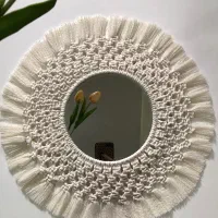 اینه مکرومه دیوارکوب مکرومه