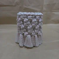 گلدان مکرومه ای