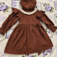 پیراهن دخترانه پاییزی مناسب ۴ سال