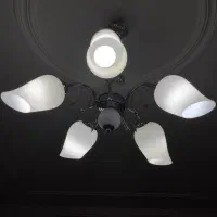 لوستر پنج شعله|لوستر و چراغ آویز|کرمان, |دیوار