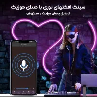 انواع ریسه نئون فلکسی هوشمند رنگی وارداتی|ریسه و چراغ تزئینی|اراک, |دیوار