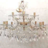 لوستر جفت و تک برنز و کریستالی(تعمیرات لوستر)