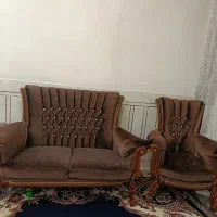 مبلمان 9نفره چوب گردو|مبلمان خانگی و میز عسلی|خمینی‌شهر, |دیوار