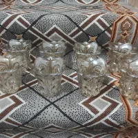 8عدد لاله ی لوستر رنگ طلایی