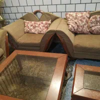 مبل ۷ نفره بادوتاعسلی|مبلمان خانگی و میز عسلی|خرم‌آباد, |دیوار