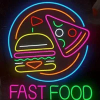 تابلو نئون فست فود و رستوران ، تابلو راهنما