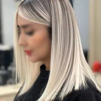 رنگ مو کراتین و اصلاح صورت