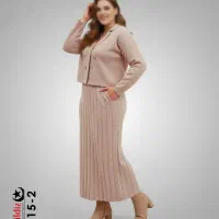 کت و دامن بافت بیگ سایز آییلدیز کد 7315|لباس|سهند, |دیوار