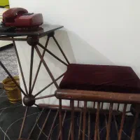 میز تلفن چوبی