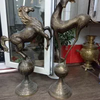مجسمه اسب و گوزن قلم زنی