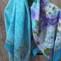 روسری نخی قواره بزرگ خوش رنگ