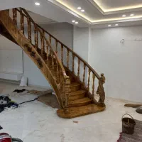 ساخت پله دوبلکسی ونرده چوبی