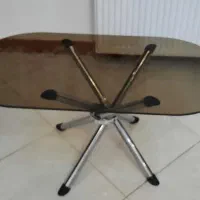 میزوسط شیشه ای باپایه استیل  کم جاوشیک|مبلمان خانگی و میز عسلی|اندیشه, شهرک مریم|دیوار