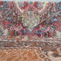 فرش جفت ۹متری خطیبی نیمه کاره رج ۳۰