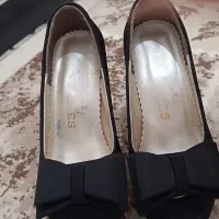 کفش مجلسی دخترانه مشکی پاشنه دار سایز۳۷|کیف، کفش، کمربند|آبیک, |دیوار