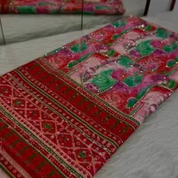 پارچه کتان حاشیه دار در 2 مدل