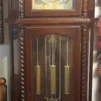 ساعت ایستاده چوب گردو منبت کاری