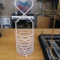 آبچک جا ظرفی دو طبقه مشکی طلایی.جا قاشقی