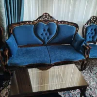 مبل سلطنتی9نفره با جلومبلی+میز ناهار خوری4نفره