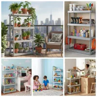 قفسه ۴ طبقه پلاستیکی مقاوم چند منظوره کاربردی