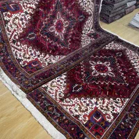 جفت ۶ متری اصل هریس پشم دستریس رنگ رزی گیاهی