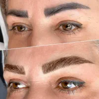 تبدیل تتو ابرو زغال،بدرنگ ب ی ابرو قهوه‌ای خوشرنگ|خدمات آرایشگری و زیبایی|کرمانشاه, |دیوار