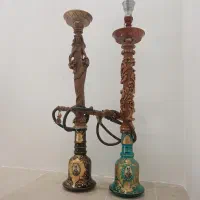2 عدد قلیان چوبی