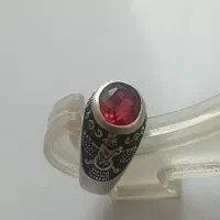 انگشتر نقره یاقوت