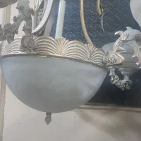لوستر۵شاخه بزرگ وسنگین  وفلز۸عددلامپ میخوره سالم|لوستر و چراغ آویز|مشهد, طبرسی شمالی|دیوار